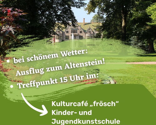 Flyer mit Datum und Ort und Bild vom Altensteiner Schloss