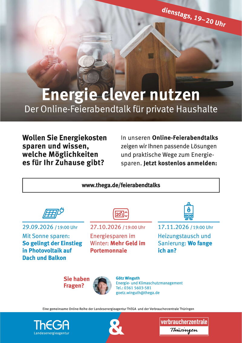 Plakat mit den Terminen der Feierabendtalks