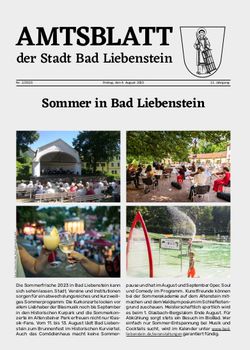 Titelseite des Amtsblattes 2/2023 mit Bilden von Konzerten im Parks, von Gläseranstoßen bei einem Fest und von tobenden Kindern im Schwimmbad