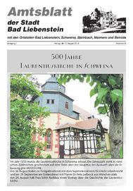 Titelseite des Amtsblattes 8/2013