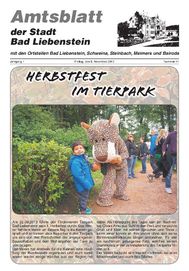 Titelseite des Amtsblattes 11/2013