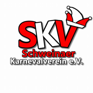 rot weißes Logo mit SKV Schriftzug mit Narrenkappe